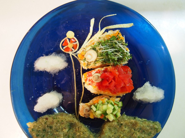 「端午の節句」はサーモンオムレツの鯉のぼりプレートでお祝い！
