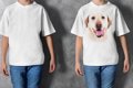 犬モチーフTシャツで…の画像