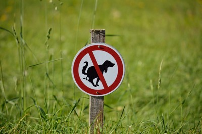 犬のフン禁止のサイン