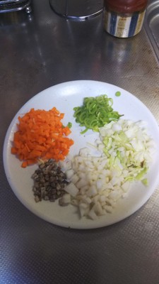 砂肝を使った犬の手作りご飯、手順1