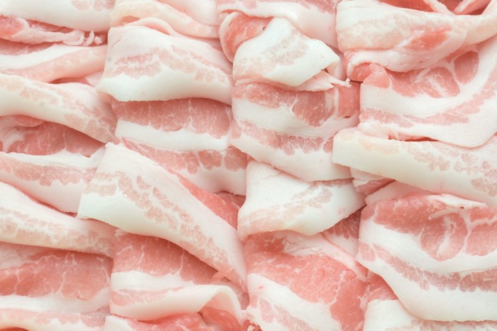 画面いっぱいの豚バラ肉