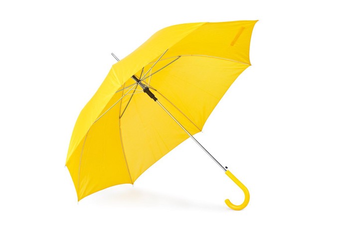 黄色い傘、白い背景