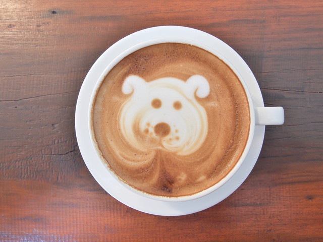 犬のアートコーヒー