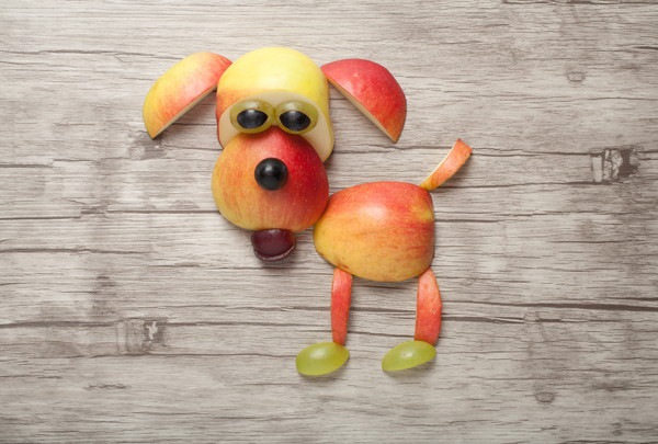 108124142 リンゴでできた犬