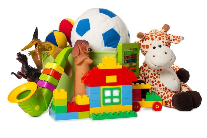 様々な種類の赤ちゃんのおもちゃ