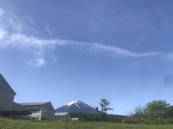 散歩コースからの富士は絶景